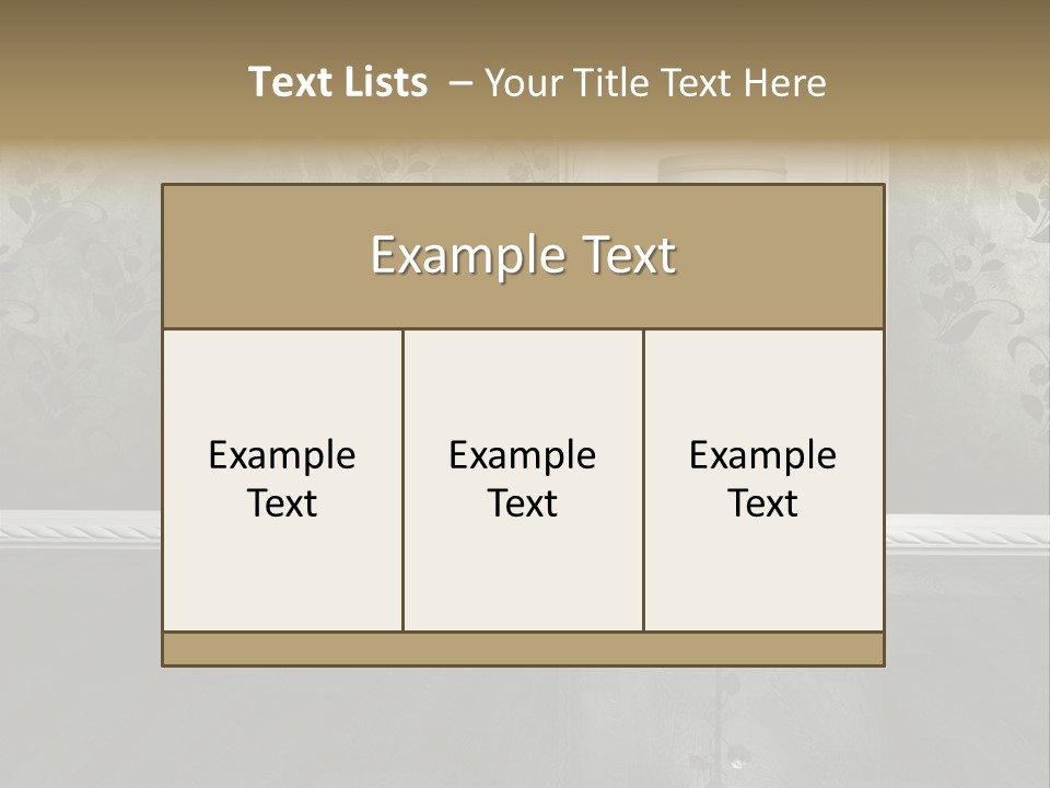 Lighting Room Black PowerPoint Template