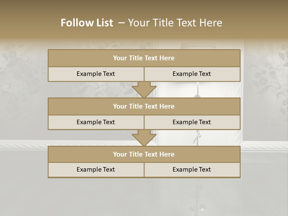 Lighting Room Black PowerPoint Template