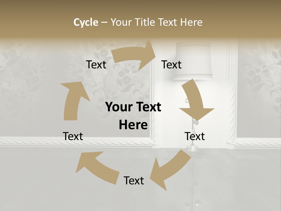 Lighting Room Black PowerPoint Template