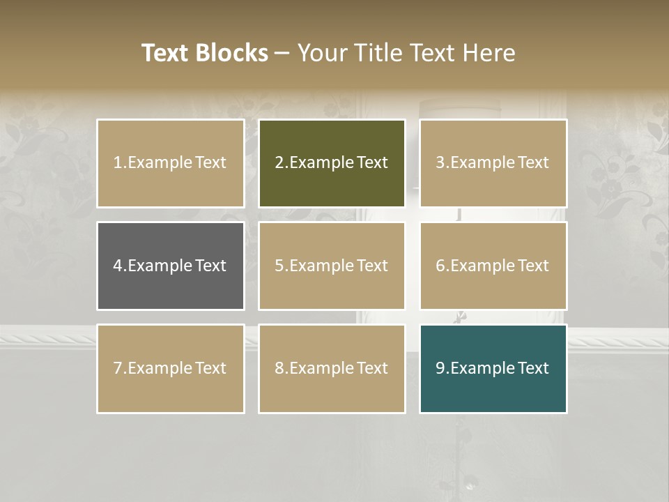 Lighting Room Black PowerPoint Template