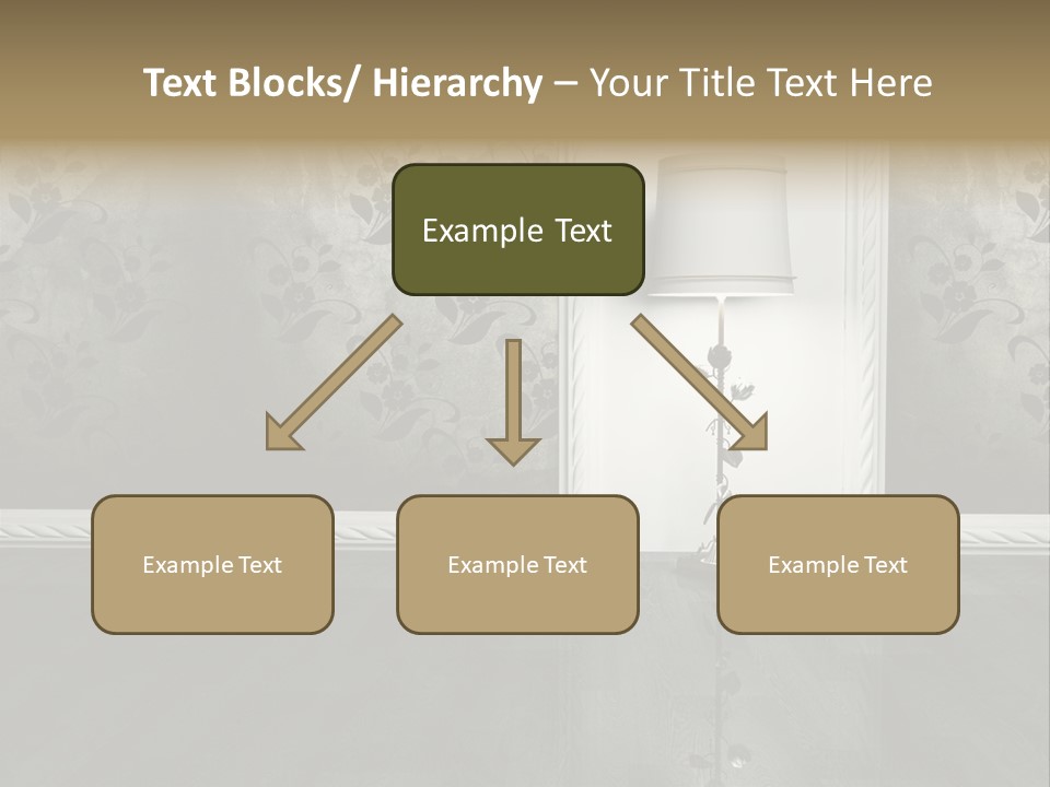 Lighting Room Black PowerPoint Template
