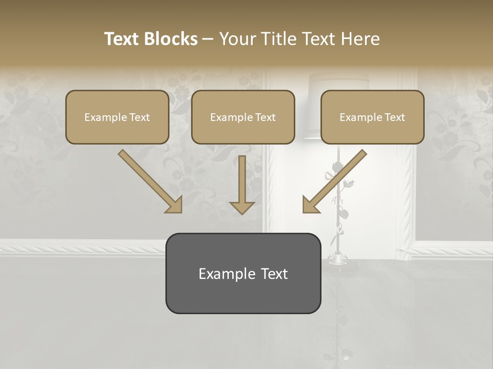 Lighting Room Black PowerPoint Template