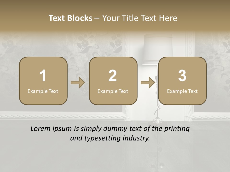 Lighting Room Black PowerPoint Template