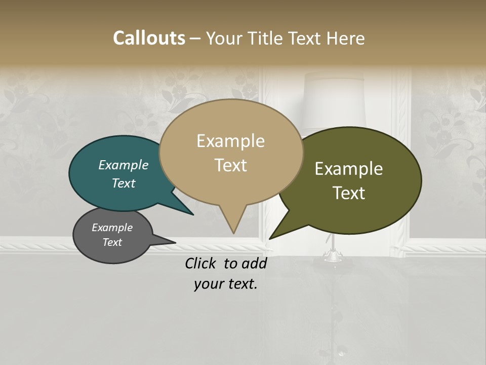 Lighting Room Black PowerPoint Template