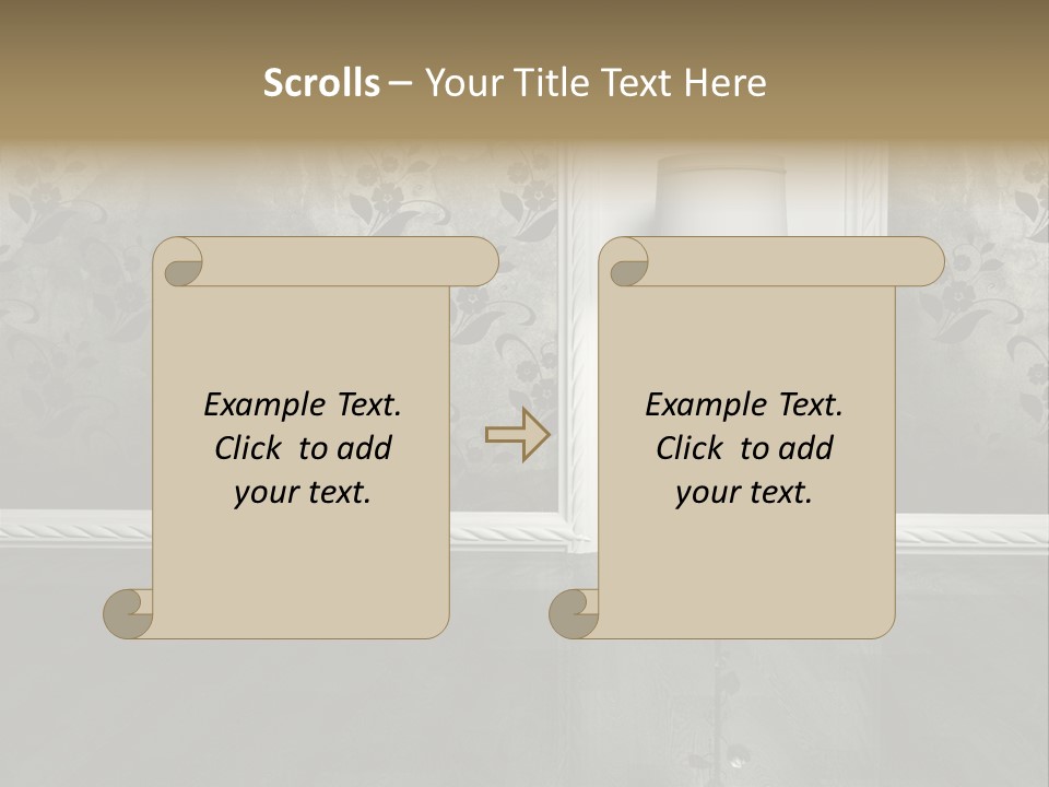 Lighting Room Black PowerPoint Template