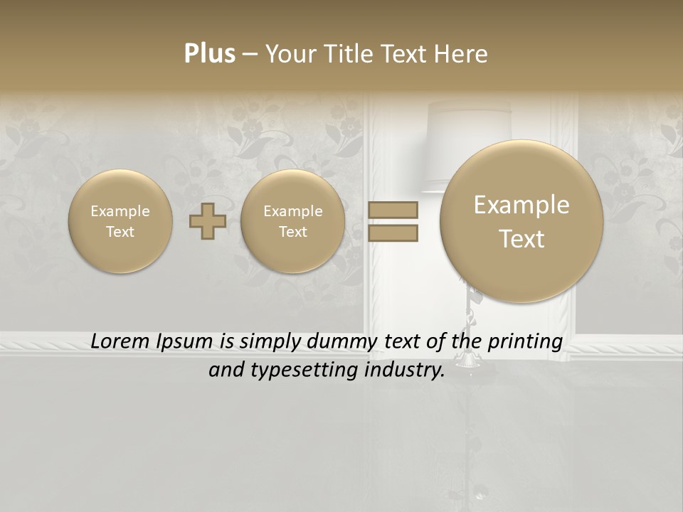 Lighting Room Black PowerPoint Template
