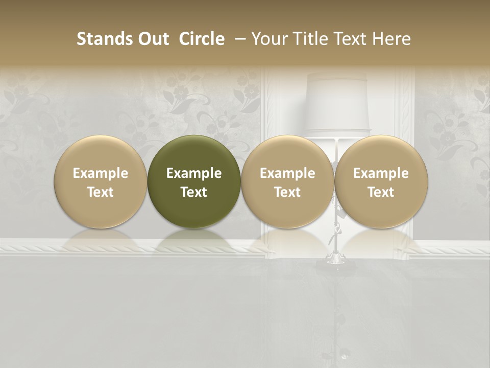 Lighting Room Black PowerPoint Template