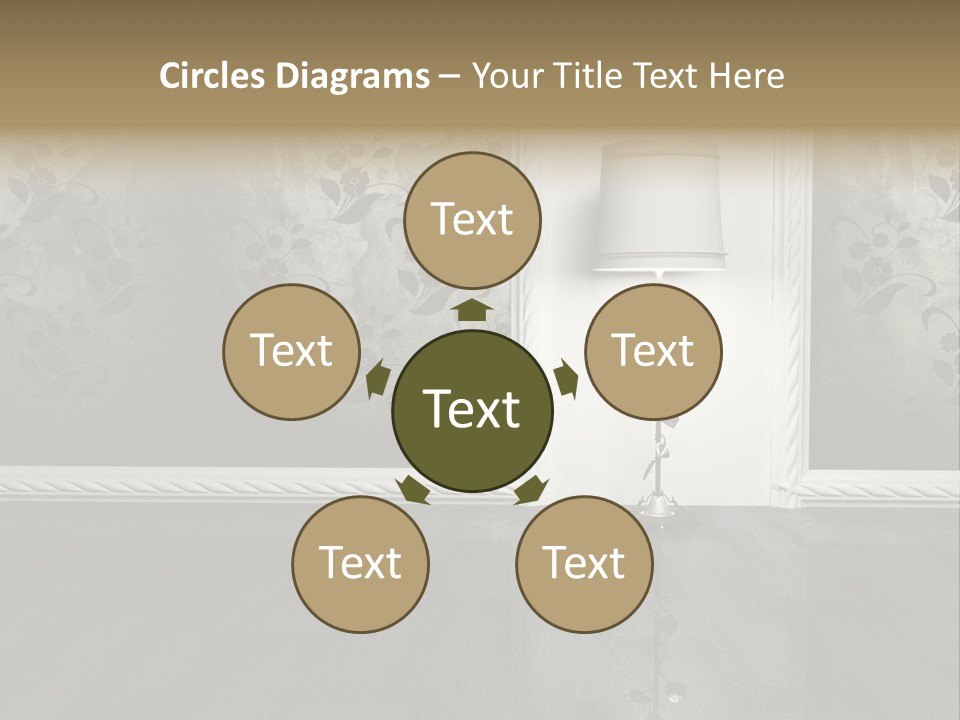 Lighting Room Black PowerPoint Template