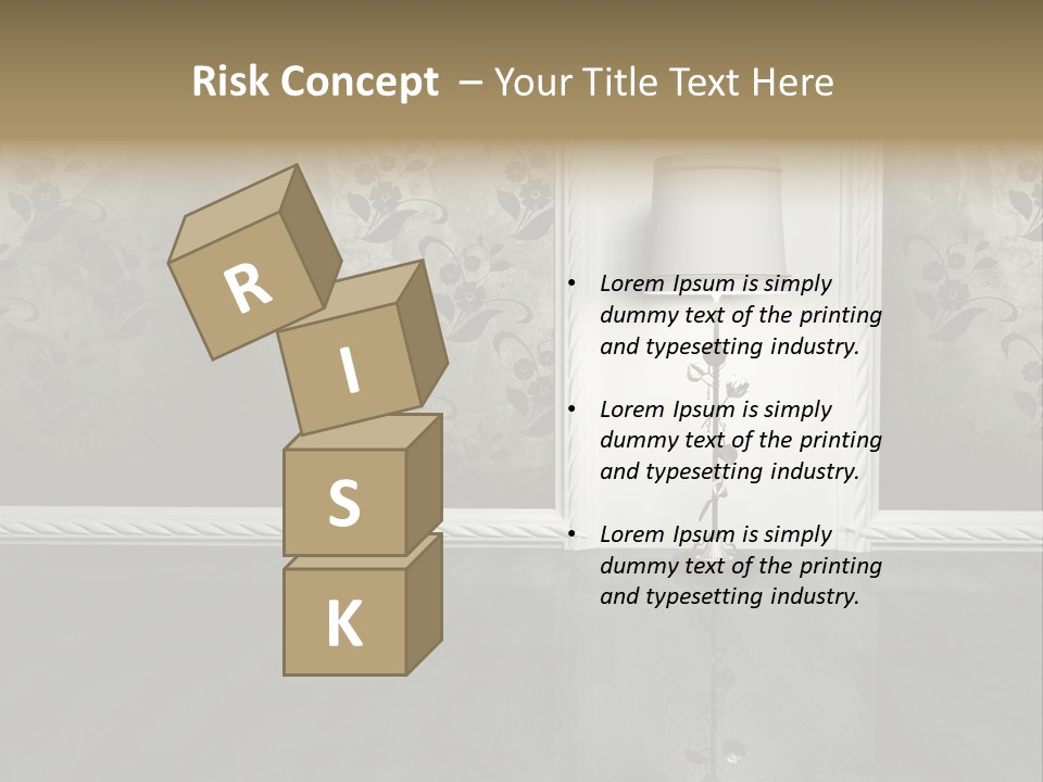 Lighting Room Black PowerPoint Template