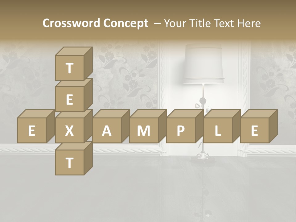 Lighting Room Black PowerPoint Template