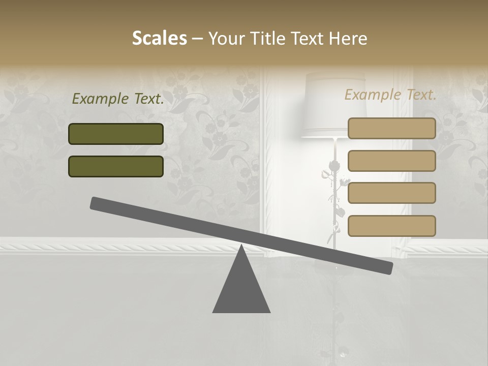 Lighting Room Black PowerPoint Template