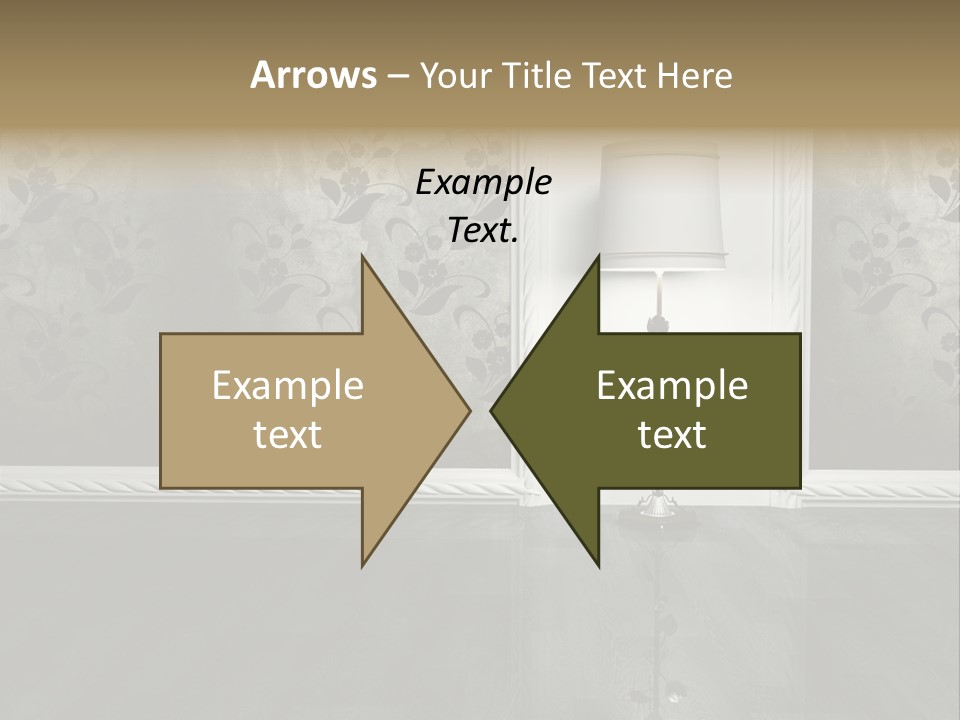 Lighting Room Black PowerPoint Template