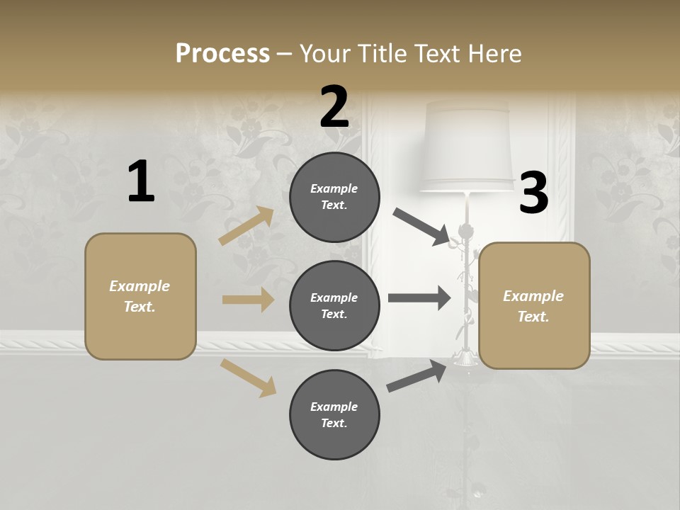 Lighting Room Black PowerPoint Template
