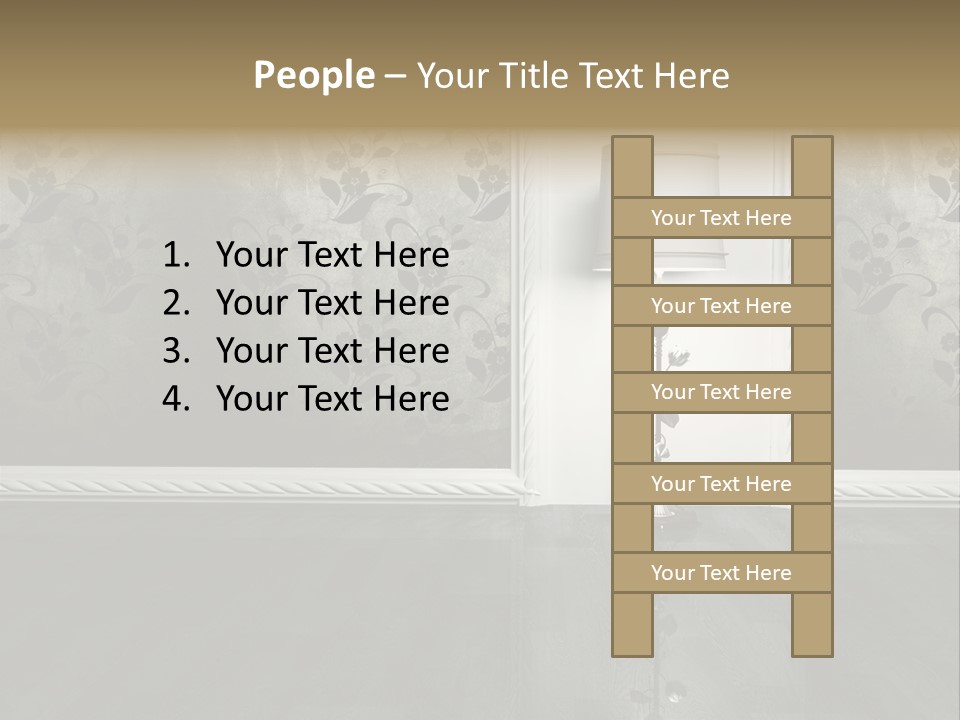 Lighting Room Black PowerPoint Template
