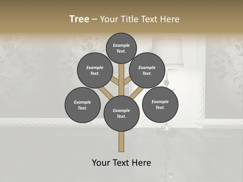 Lighting Room Black PowerPoint Template