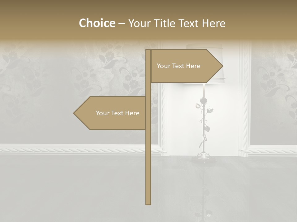 Lighting Room Black PowerPoint Template