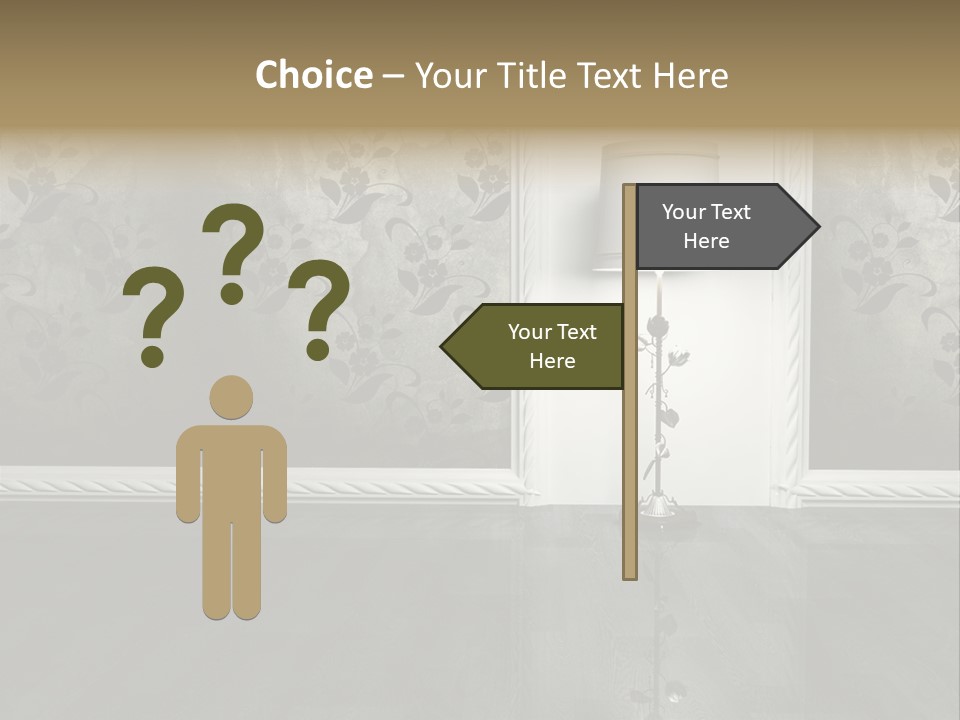 Lighting Room Black PowerPoint Template