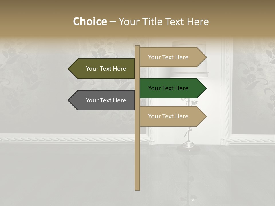 Lighting Room Black PowerPoint Template