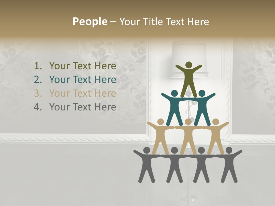 Lighting Room Black PowerPoint Template