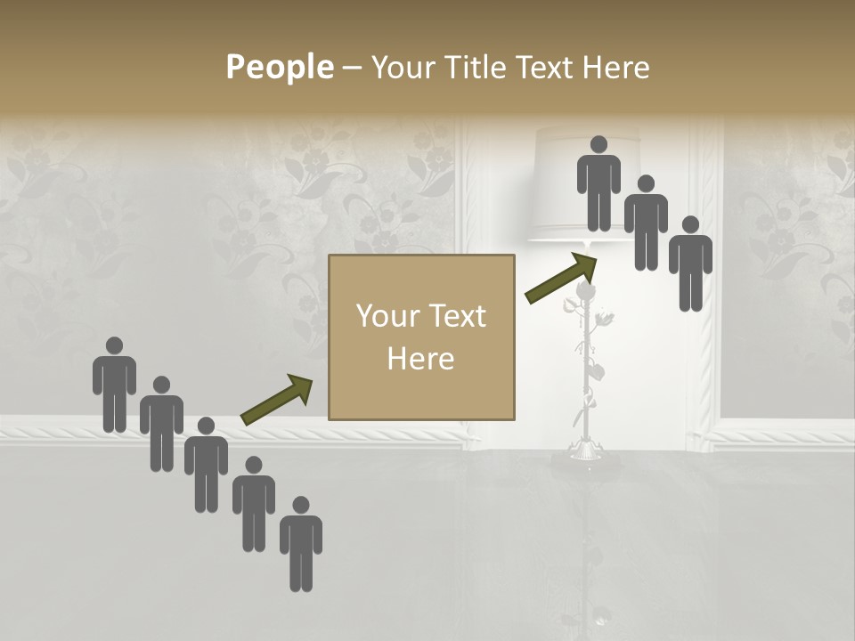 Lighting Room Black PowerPoint Template