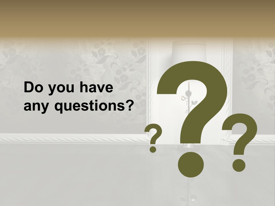 Lighting Room Black PowerPoint Template