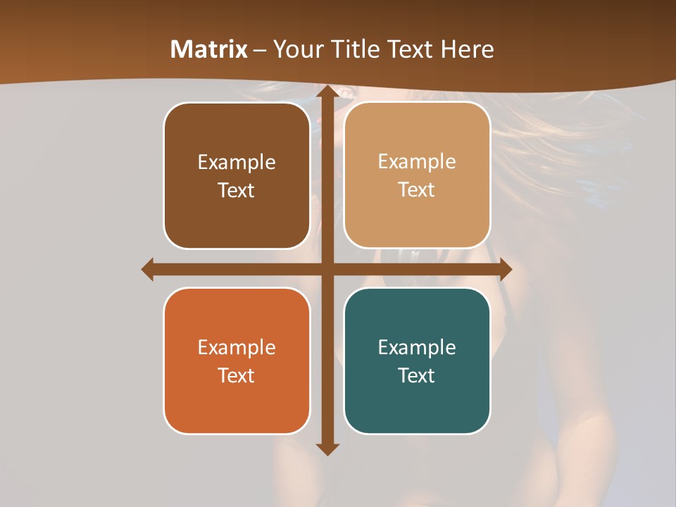 Caucasian Girl Excited PowerPoint Template