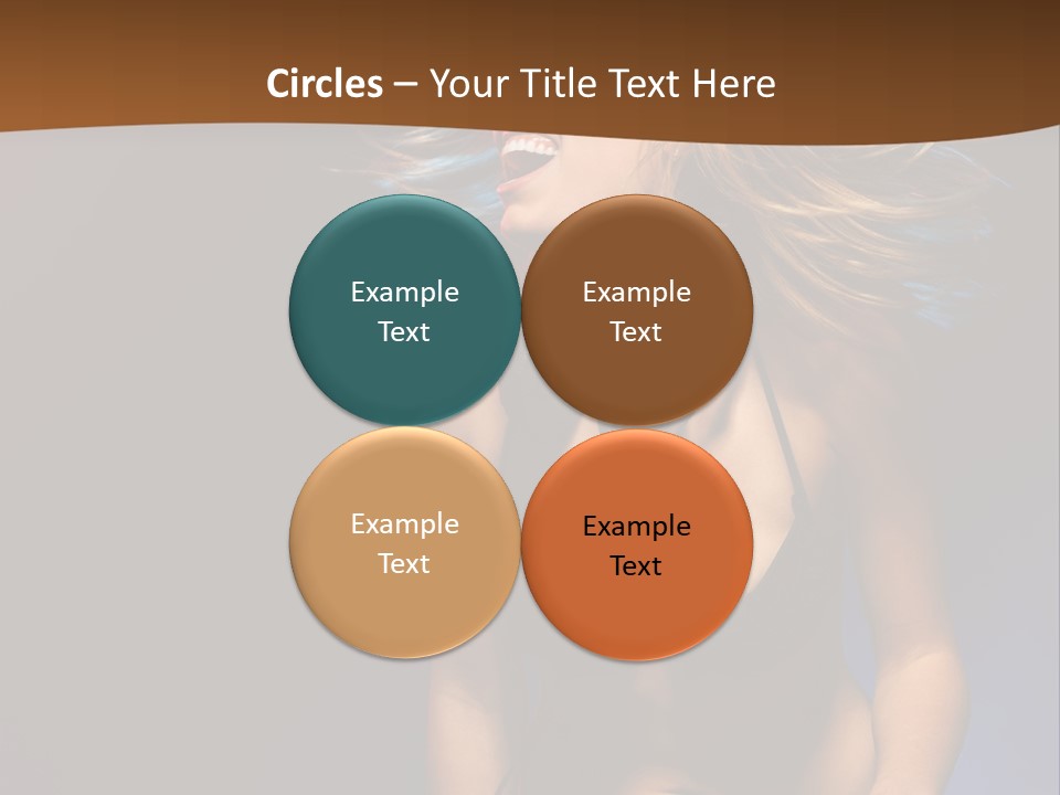 Caucasian Girl Excited PowerPoint Template