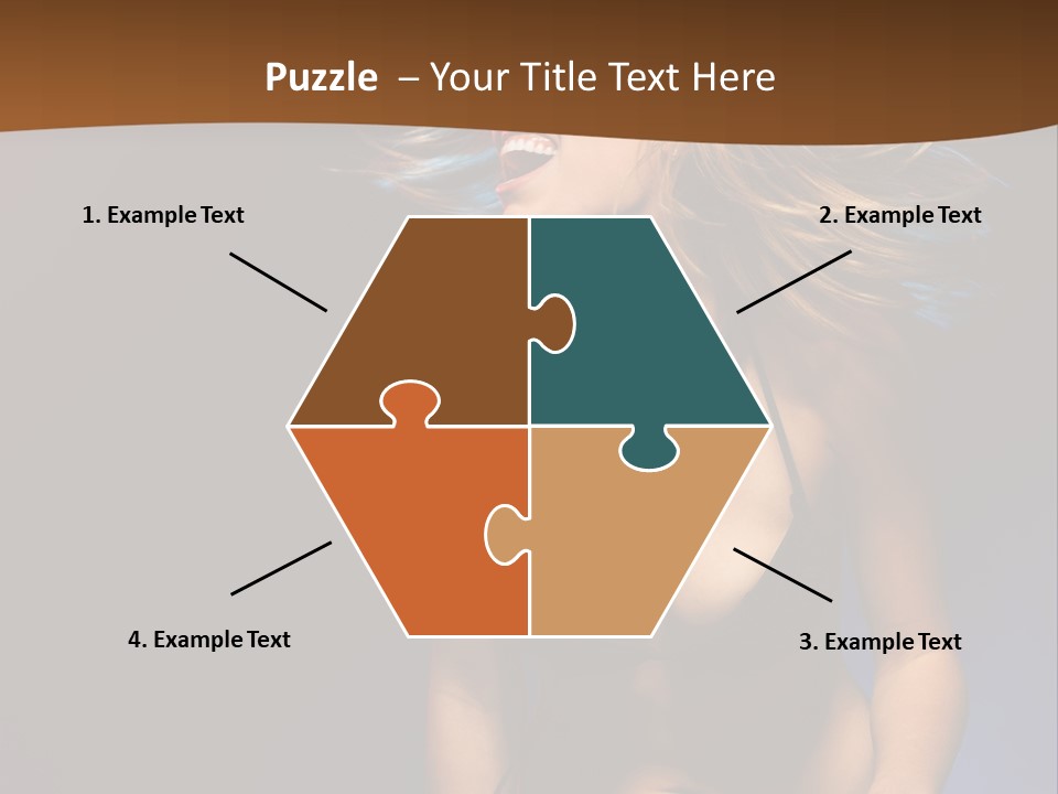 Caucasian Girl Excited PowerPoint Template