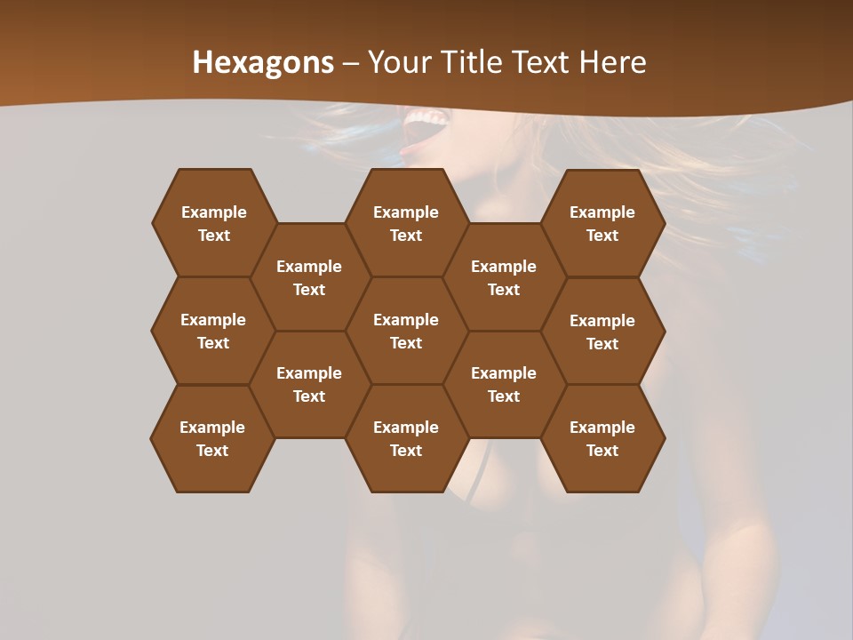 Caucasian Girl Excited PowerPoint Template