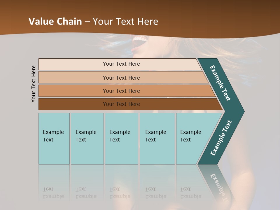 Caucasian Girl Excited PowerPoint Template