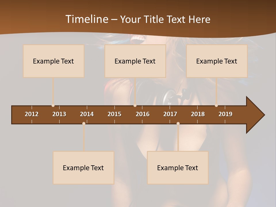 Caucasian Girl Excited PowerPoint Template