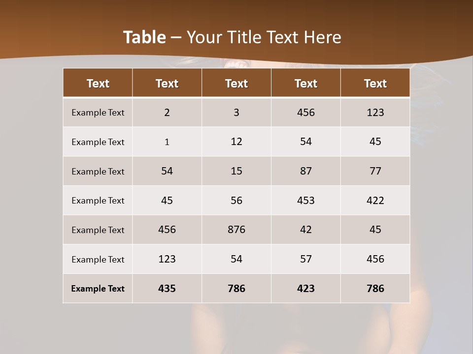 Caucasian Girl Excited PowerPoint Template