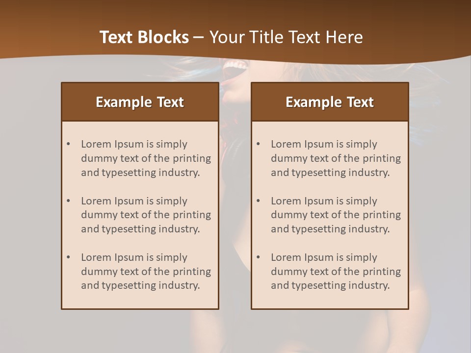 Caucasian Girl Excited PowerPoint Template