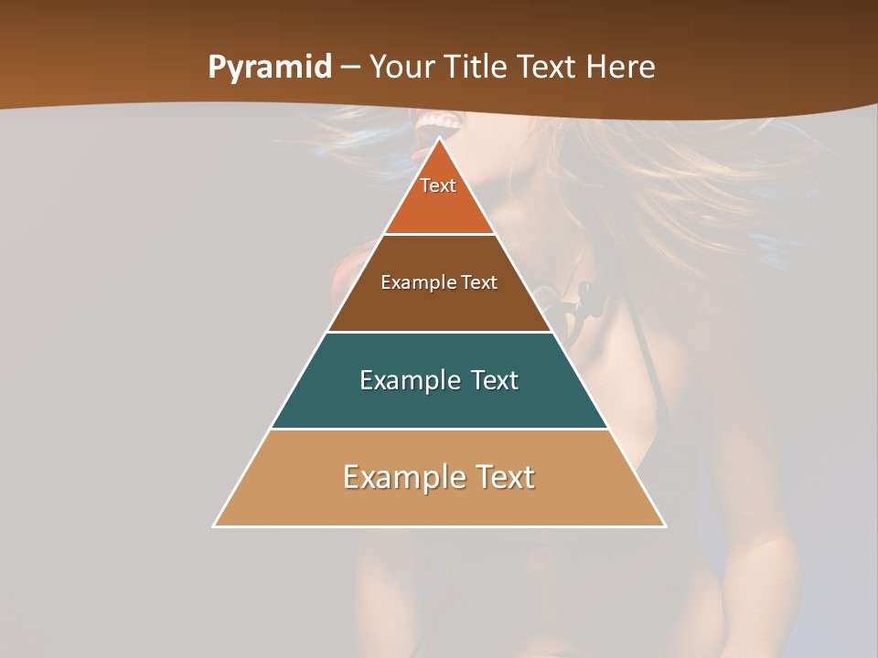 Caucasian Girl Excited PowerPoint Template