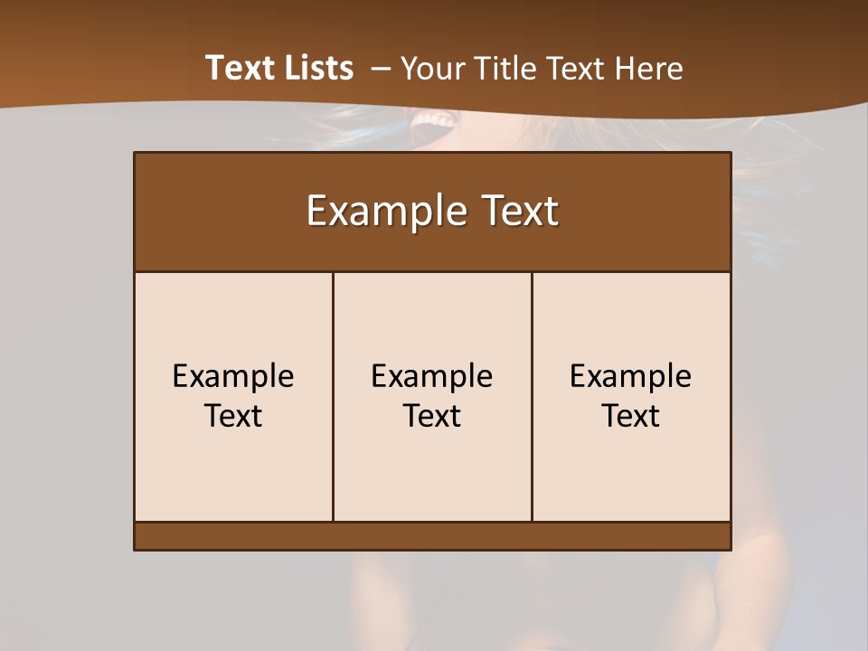 Caucasian Girl Excited PowerPoint Template