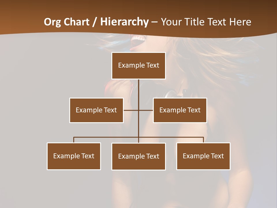 Caucasian Girl Excited PowerPoint Template