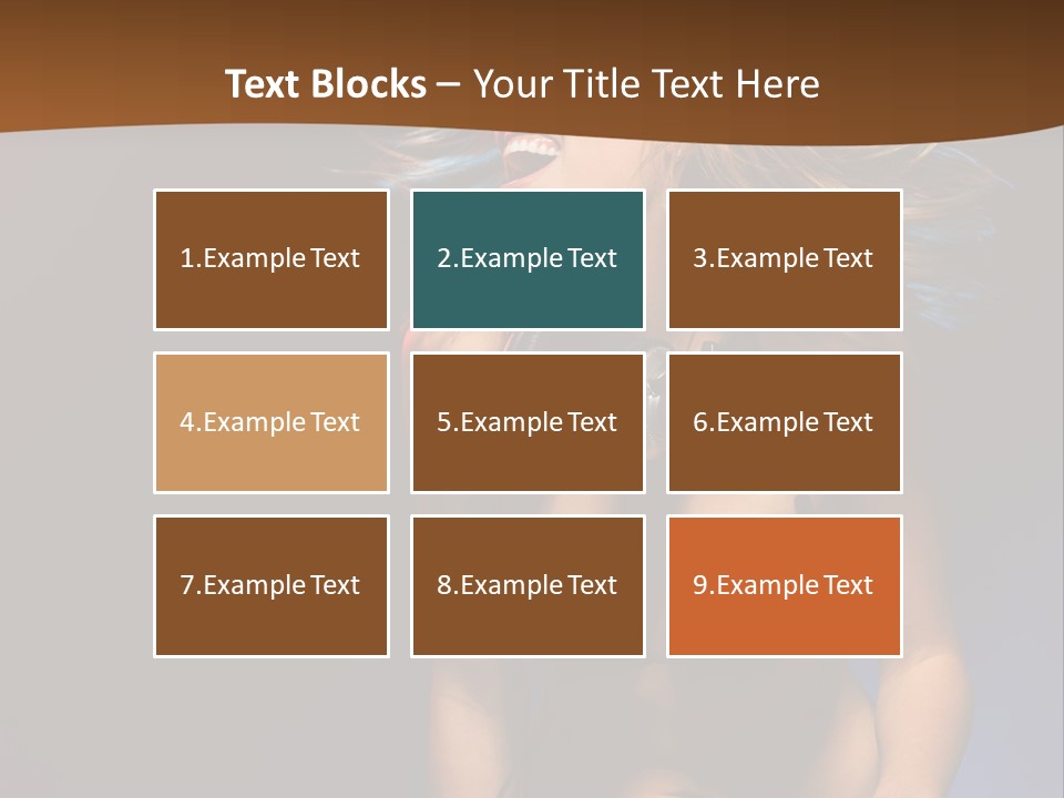 Caucasian Girl Excited PowerPoint Template