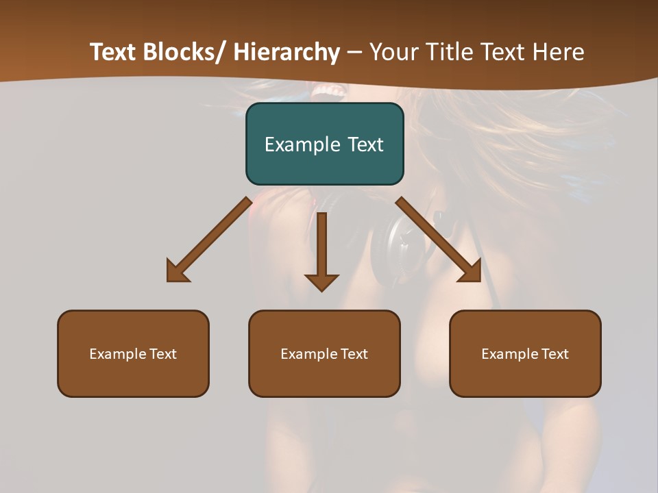 Caucasian Girl Excited PowerPoint Template