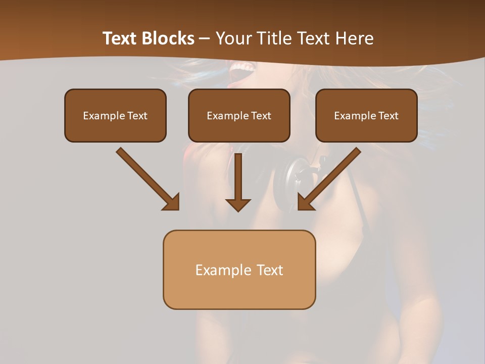 Caucasian Girl Excited PowerPoint Template
