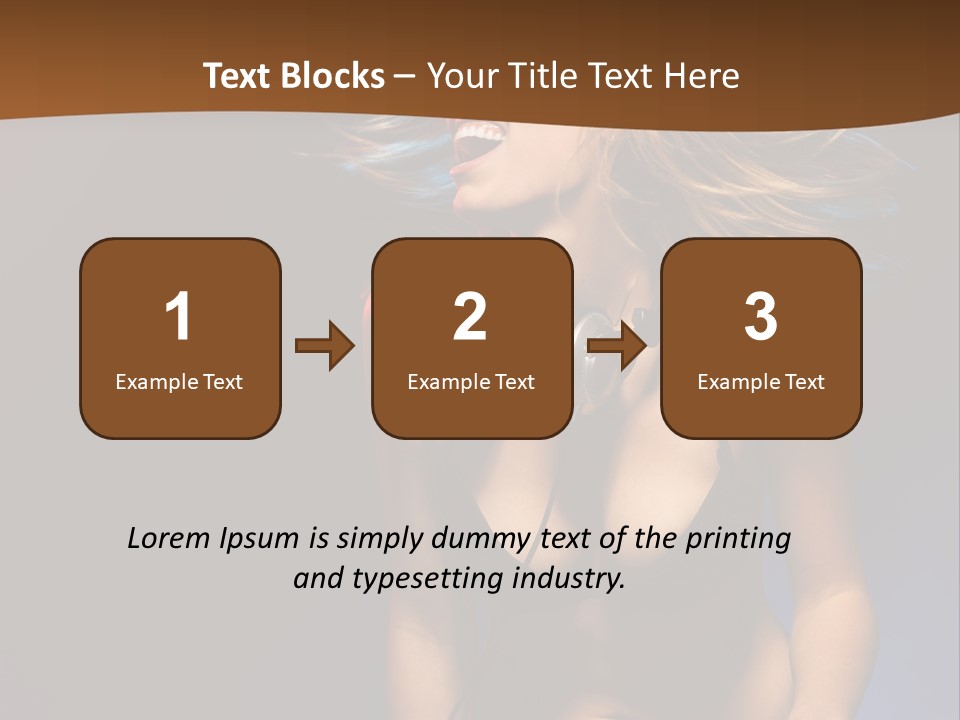 Caucasian Girl Excited PowerPoint Template