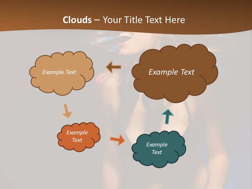 Caucasian Girl Excited PowerPoint Template