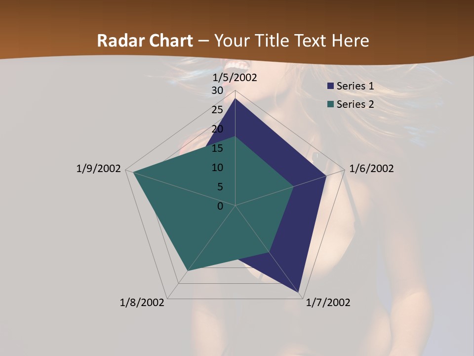 Caucasian Girl Excited PowerPoint Template