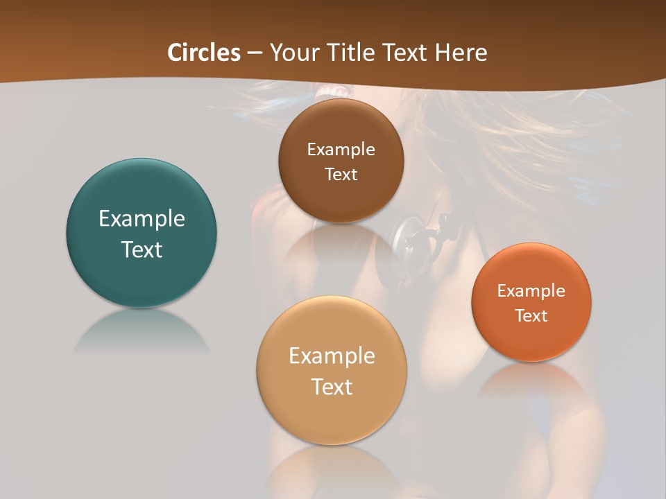 Caucasian Girl Excited PowerPoint Template