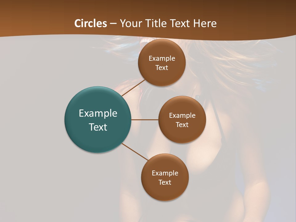 Caucasian Girl Excited PowerPoint Template