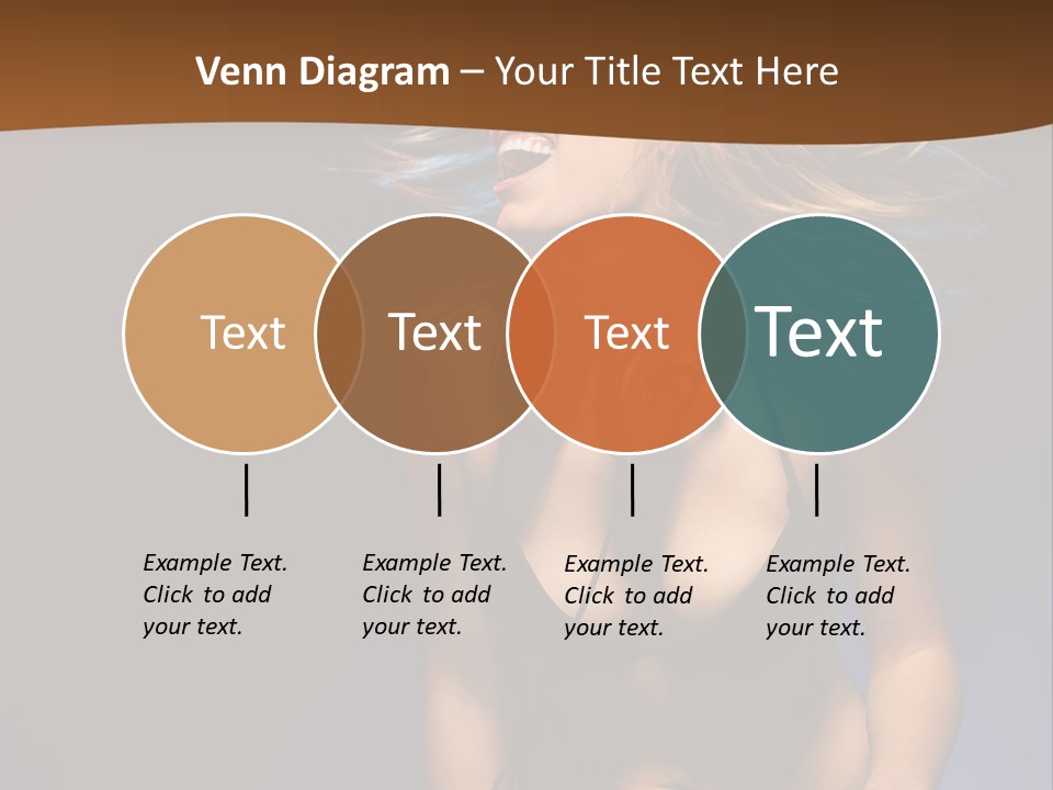 Caucasian Girl Excited PowerPoint Template