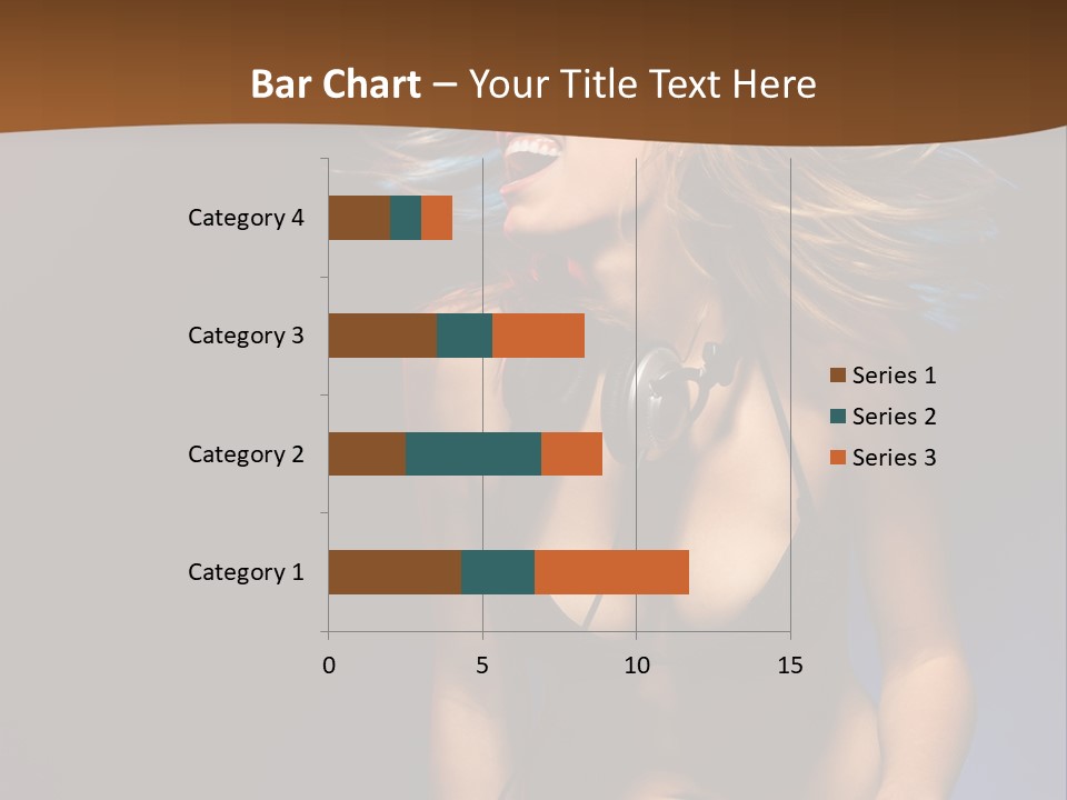 Caucasian Girl Excited PowerPoint Template