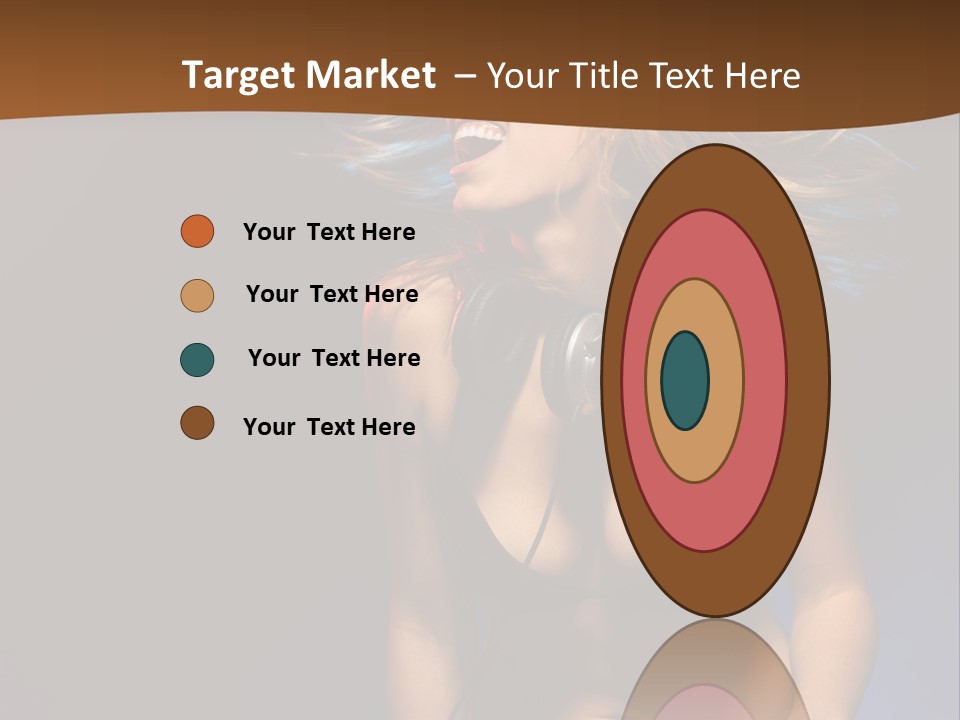 Caucasian Girl Excited PowerPoint Template