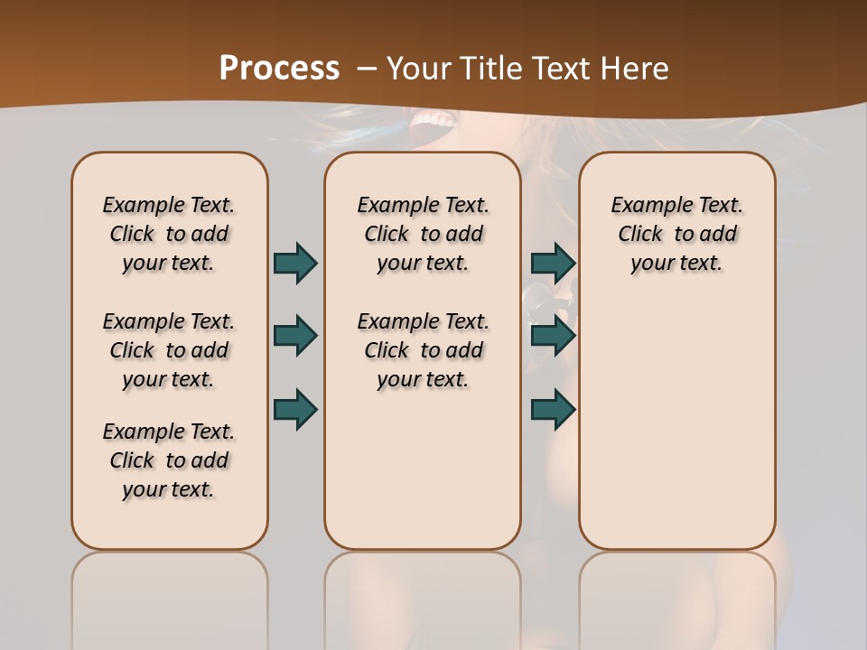 Caucasian Girl Excited PowerPoint Template