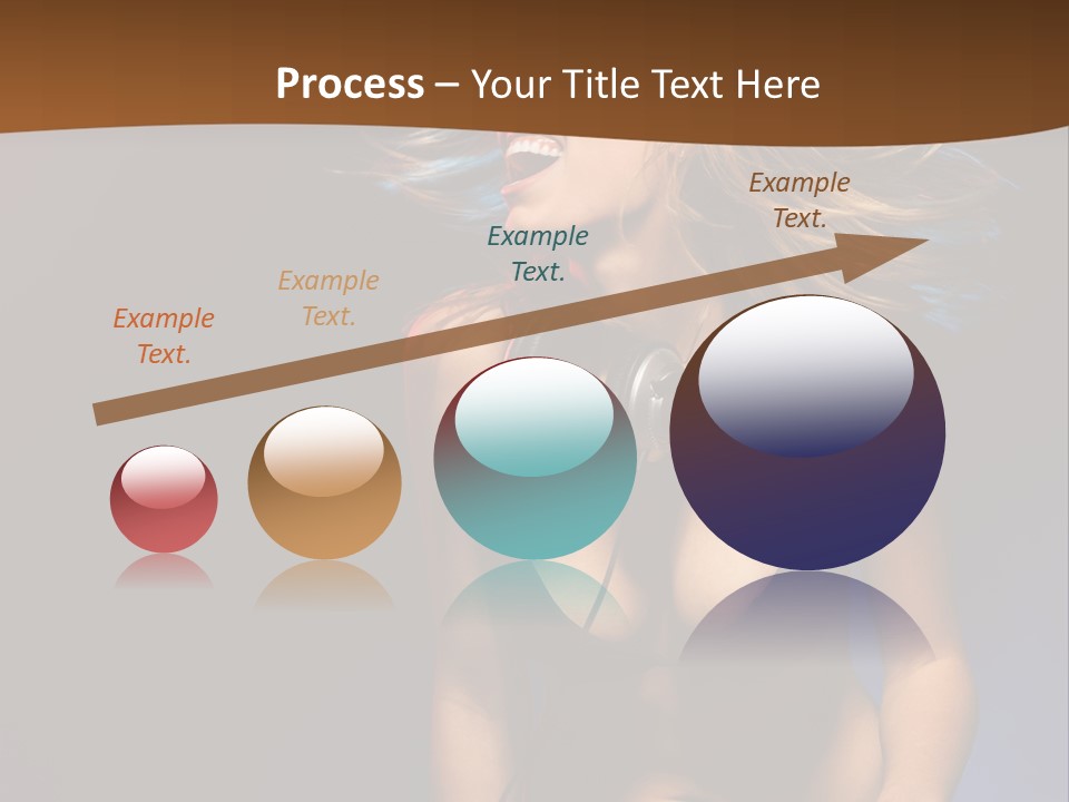 Caucasian Girl Excited PowerPoint Template