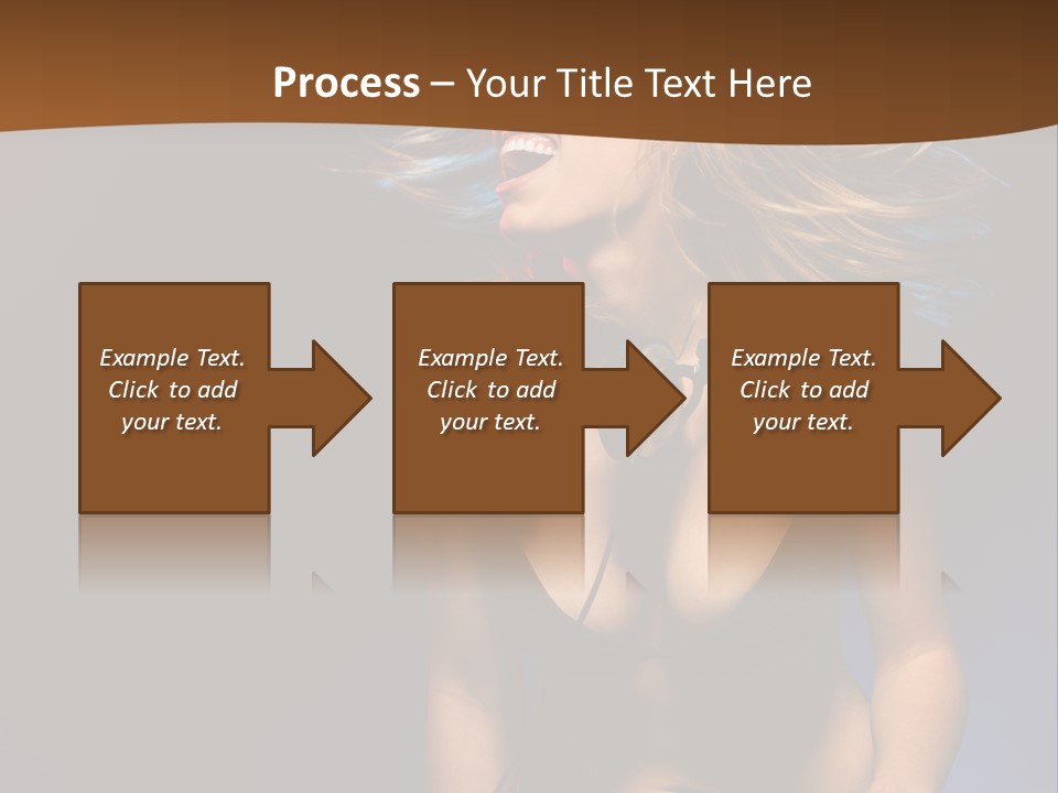 Caucasian Girl Excited PowerPoint Template